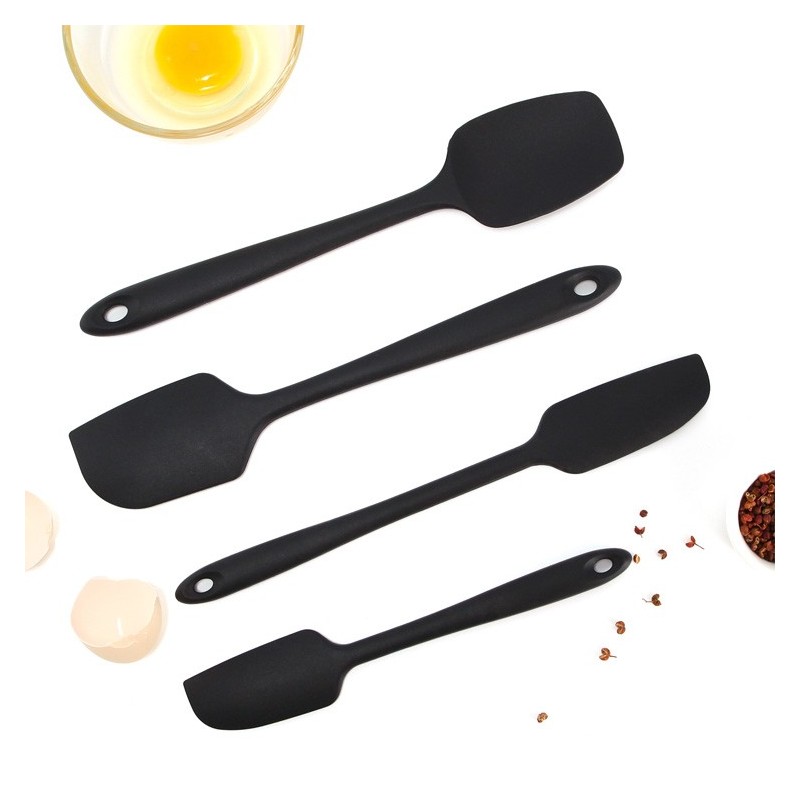 Amazon Hot Selling Custom Silicone Spatula Set 4pcs Spatulas Silicone Heat Resistant baking Tool图5