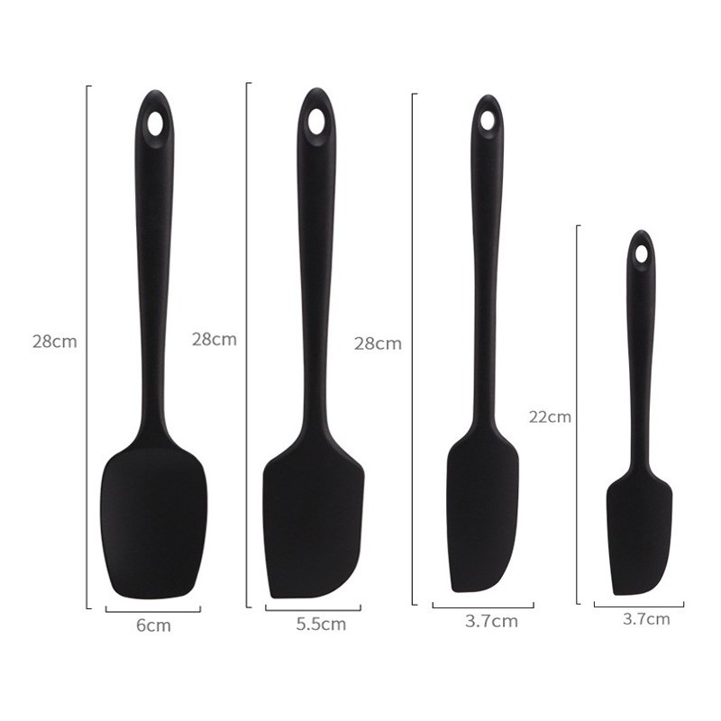 Amazon Hot Selling Custom Silicone Spatula Set 4pcs Spatulas Silicone Heat Resistant baking Tool图6