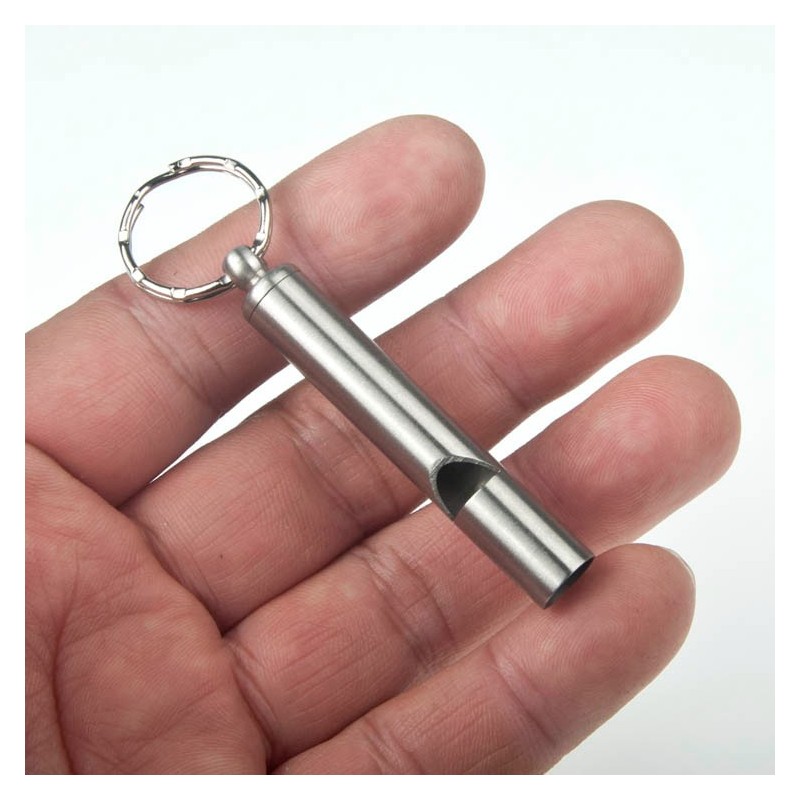 Loud Crisp Sound Whistle, Stainless Steel Sports Whistle with Keyring图2