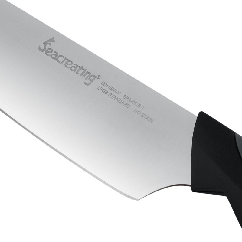 Seacreating Baltic Sea Series Chef Knife 8inch Pro Kitchen Knife 1.4116 German Steel with soft touch图5