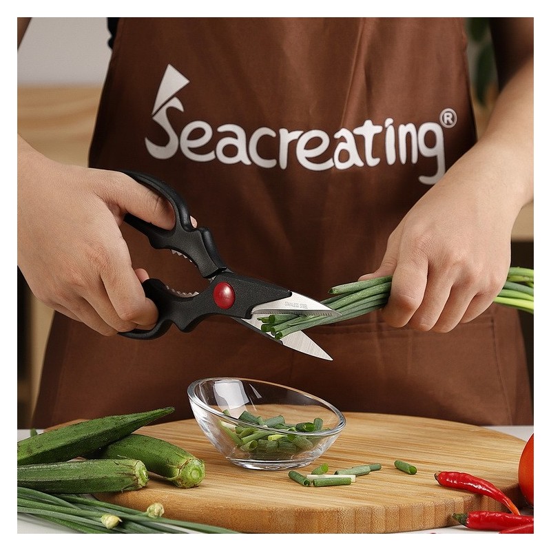 8" Heavy Duty Dishwasher Safe Food Scissors Multipurpose Sharp Cooking Stainless Steel Kitchen图7