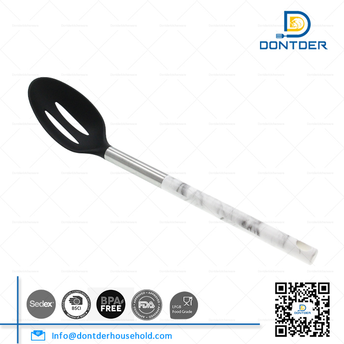 D00062 Nylon Slotted Spoon with Marbled Handle2