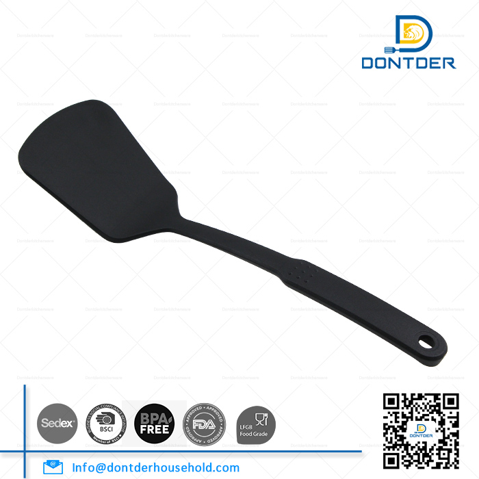 D00201 Black Nylon Solid Turner Spatula