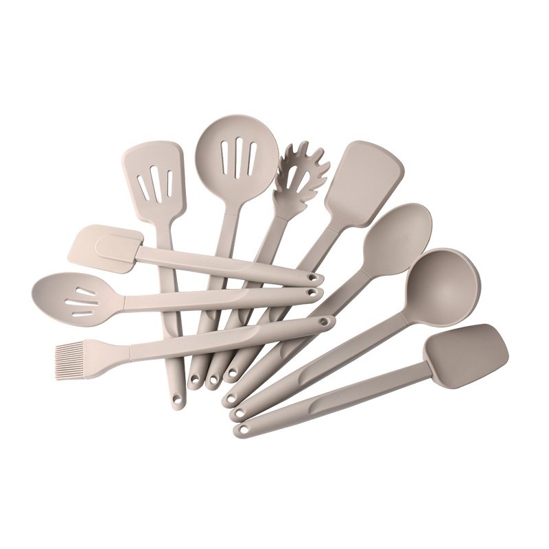 new design 10 Pieces Eco-Friendly Silicone kitchen utensil set with hign quality图2