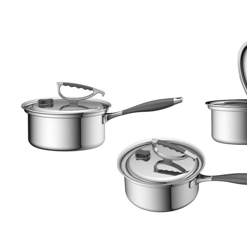 Lark series tri-ply stainless steel cookware图5