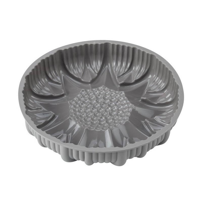 Non-Stick Flower Shape Silicone Cake Bread Pie Flan Tart Molds Large Round Sunflower图2