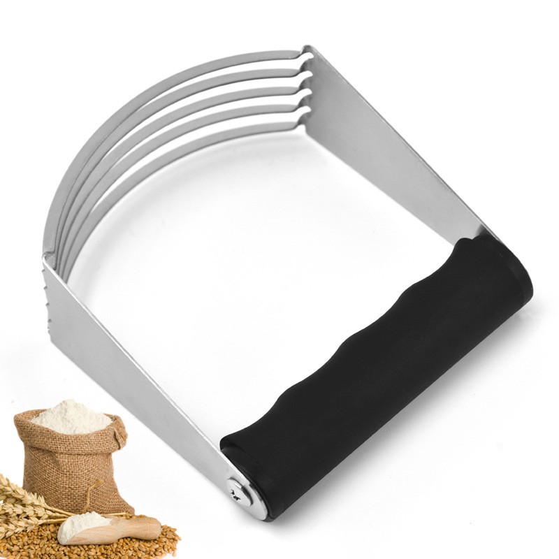 5-blade stainless steel Pastry Blender and cutters scraper baking tools with soft grip handle图4