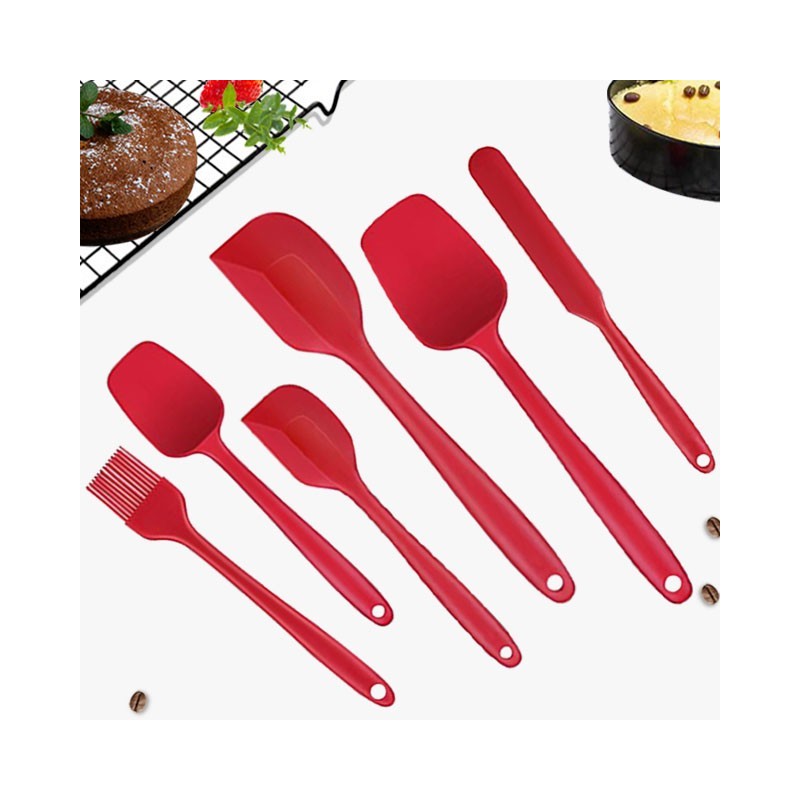 Factory Wholesale 6 Pieces In 1 Set 8-color Cooking Tools Accessories Kitchen Gadgets Rubber Spatula图7