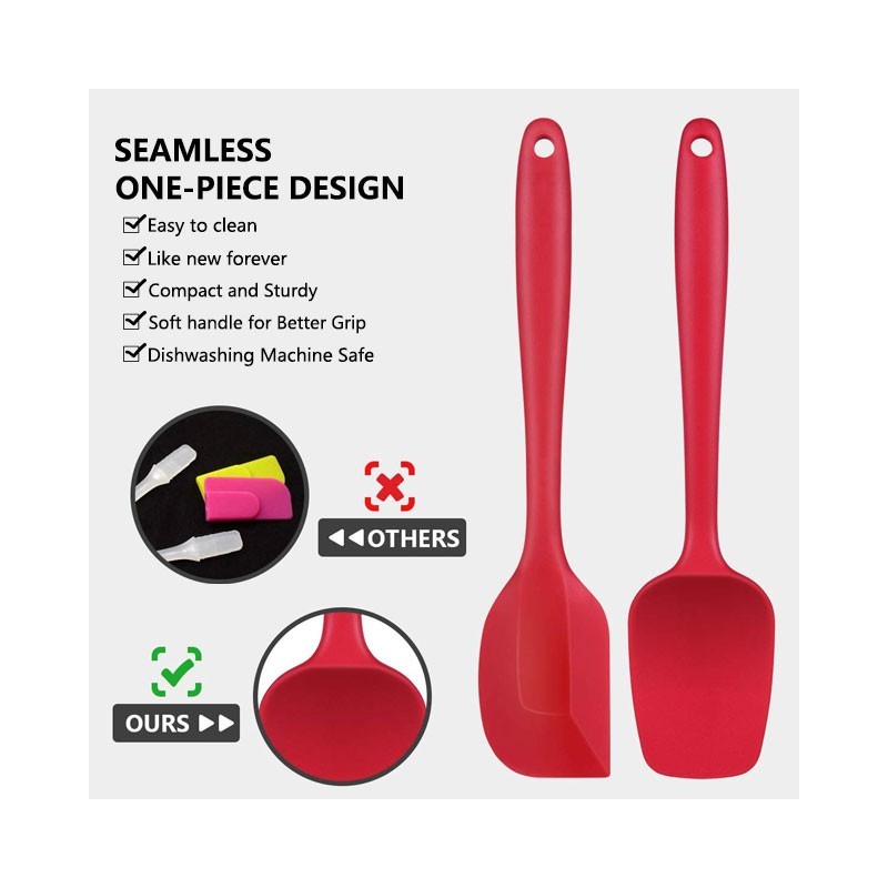 Factory Wholesale 6 Pieces In 1 Set 8-color Cooking Tools Accessories Kitchen Gadgets Rubber Spatula图6