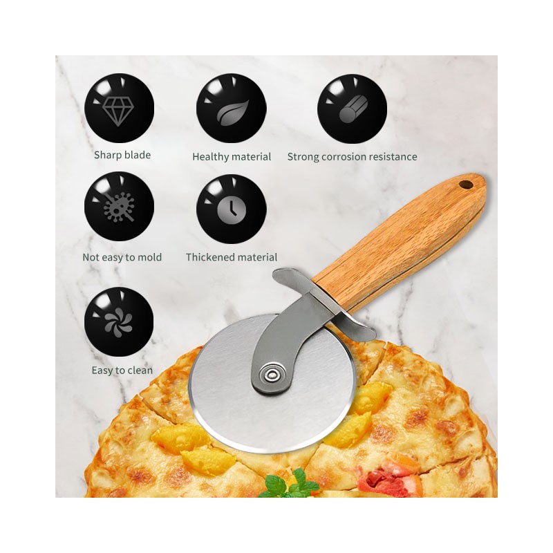 Pizza Stone Set 6 PCS, 12" Pizza Stone for Grill and Oven with 12 Inch Pizza Peel, Serving Rack图5