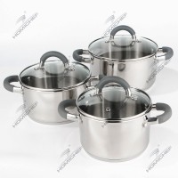 Straight  body stainless steel cookware set