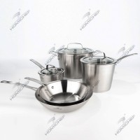 Straight conical stainless steel cookware set