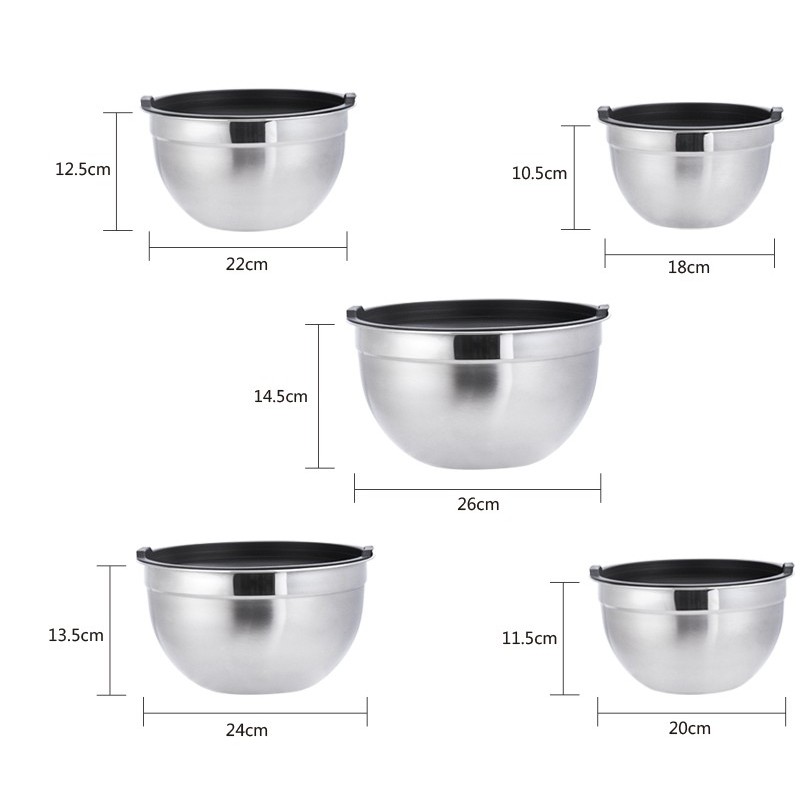 AAA MSMB-001 18/20/22/24/26cm 5 pieces Mixing Bowl/Salad Bowl图2