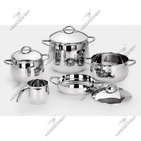 Stainless steel belly cookware set