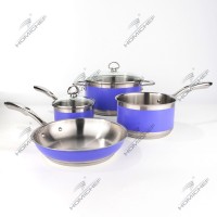 Violet stainless steel cookware set