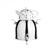 stainless steel double teapot