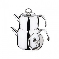 stainless steel double teapot