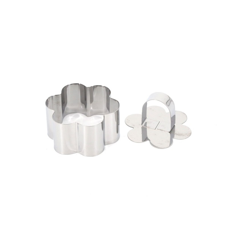 Biscuit Tools Mould Set Kitchen Custom Stainless Steel 5 Pieces Set  flower shape Cake Cutter图2