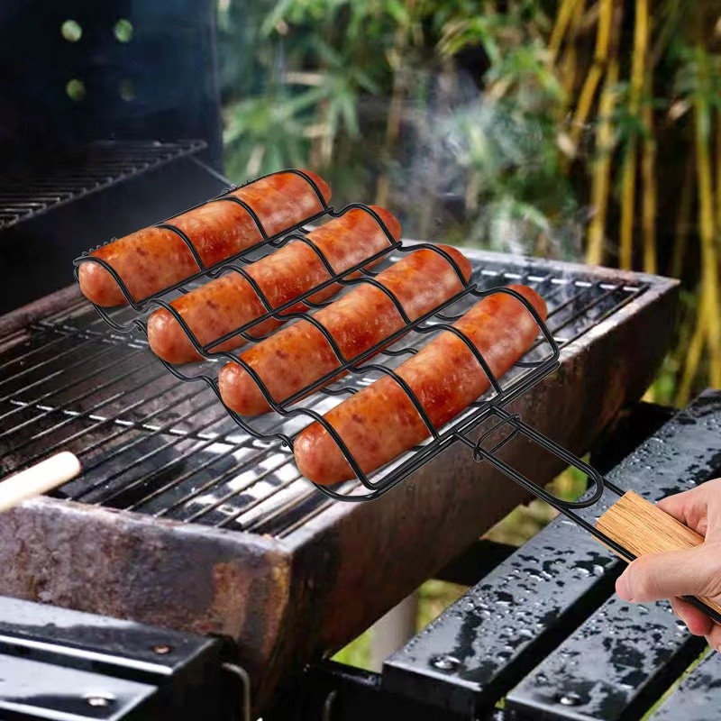 Outdoor Camping Mini Barbecue Portable Grill For Sausage Corn BBQ Gift for Men图5