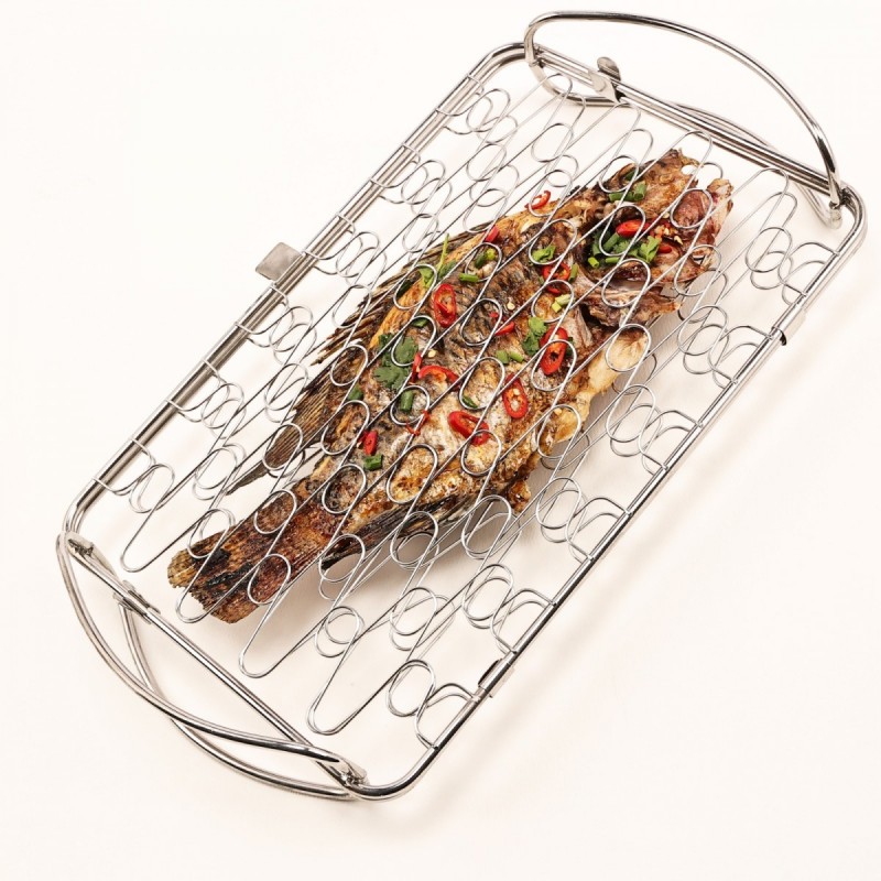 Beauty Muti-function Barbecue Grill Plate Grill Basket Fish Beefsteak Grill Basket图4