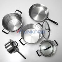 8-Piece Stainless Steel Cookware Set of Straight Shape