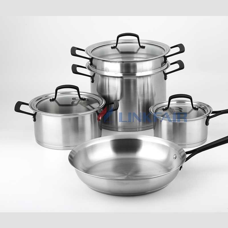 8-Piece Stainless Steel Cookware Set of Straight Shape图5