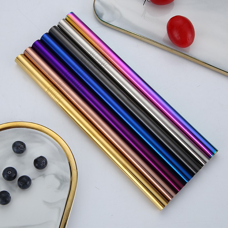 Eco friendly drinking paille inox metal straw set 304 stainless steel straw图3