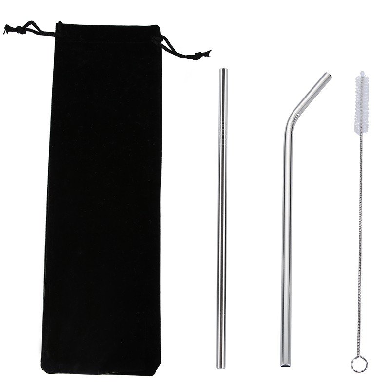 Eco friendly drinking paille inox metal straw set 304 stainless steel straw图4