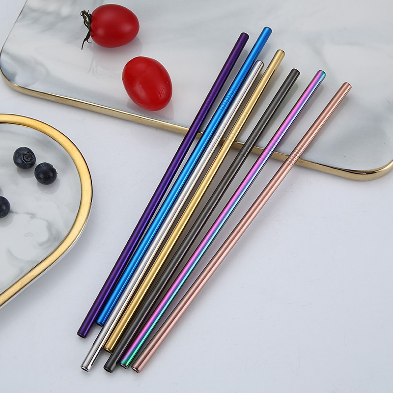 Eco friendly drinking paille inox metal straw set 304 stainless steel straw图5