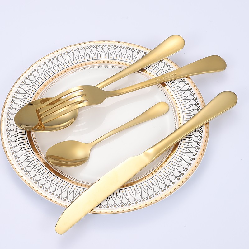 Nice elegant rose gold cutlery hotel stainless steel cutlery set/flatware set Spoon Fork Knife图4