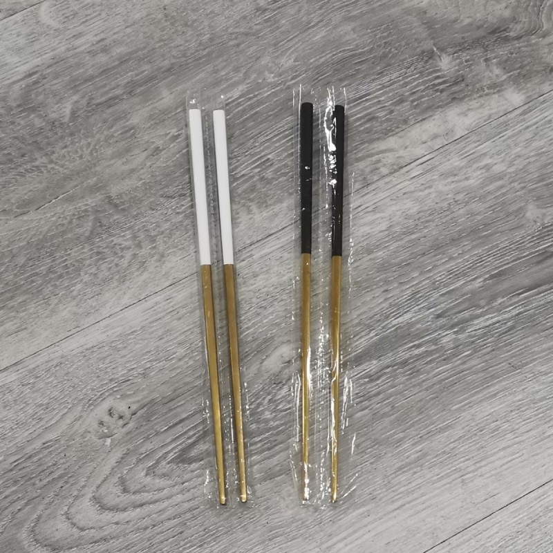 18/10 metal black stainless steel gold chopsticks图7