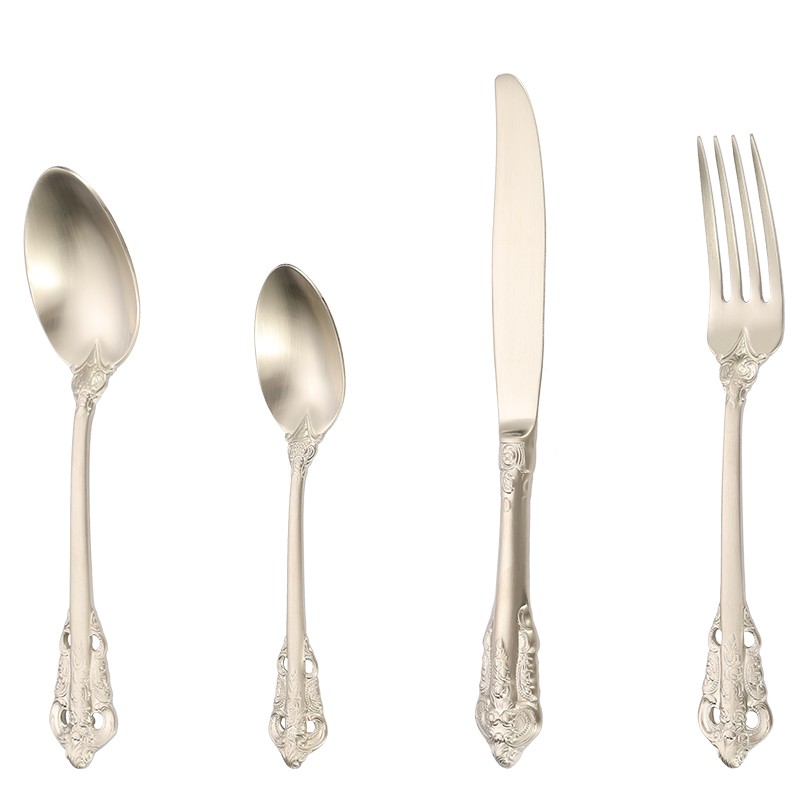 Wholesale Wedding Restaurant Luxury Banquet flatware set stainless steel cutlery set图6