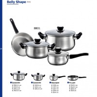 BB01 Belly shape series 7 pcs cookware set