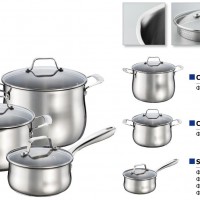 BB03 Belly shape series 6 pcs cookware set