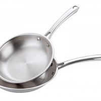 3layers stainless steel frypan w/o lid