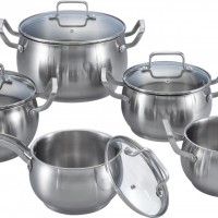 10pcs Apple stainless steel cookware set JD-RA-1305