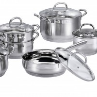 11pc stainless steel cookware set JD-RS-1327