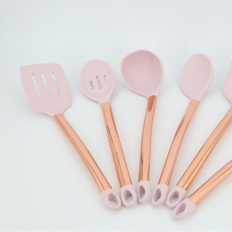 Copper plated  handle silicone kitchen utensil 11 sets of silicone shovel kitchen utensil kitchenwar图3