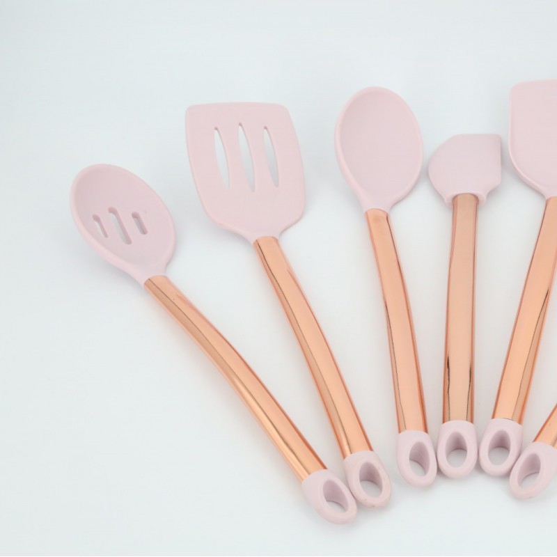 Copper plated  handle silicone kitchen utensil 11 sets of silicone shovel kitchen utensil kitchenwar图5