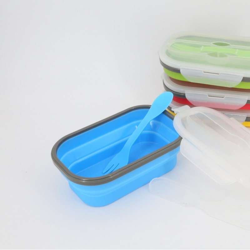 Foldable Silicone Collapsible Storage Bins Lunch Box图5