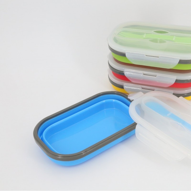 Foldable Silicone Collapsible Storage Bins Lunch Box图6