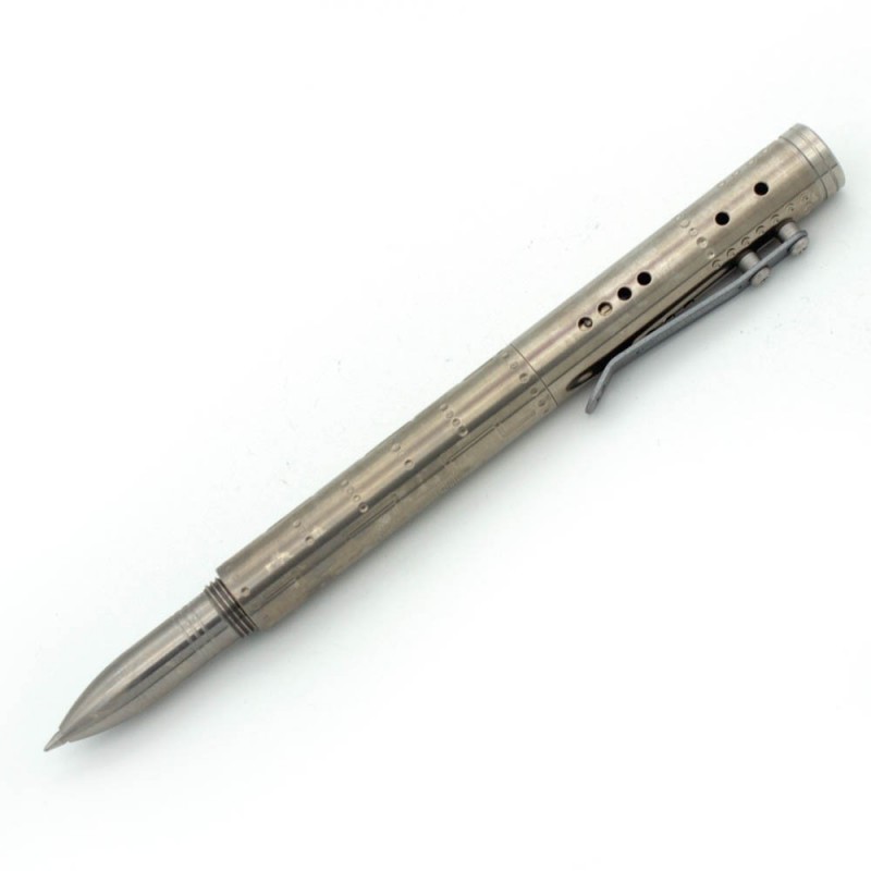 Titanium EDC Tactical Ballpoint Stick Pen with Refills and Glass Breaker图2