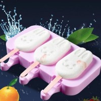 3 pcs ice cream mold with wooden sticks