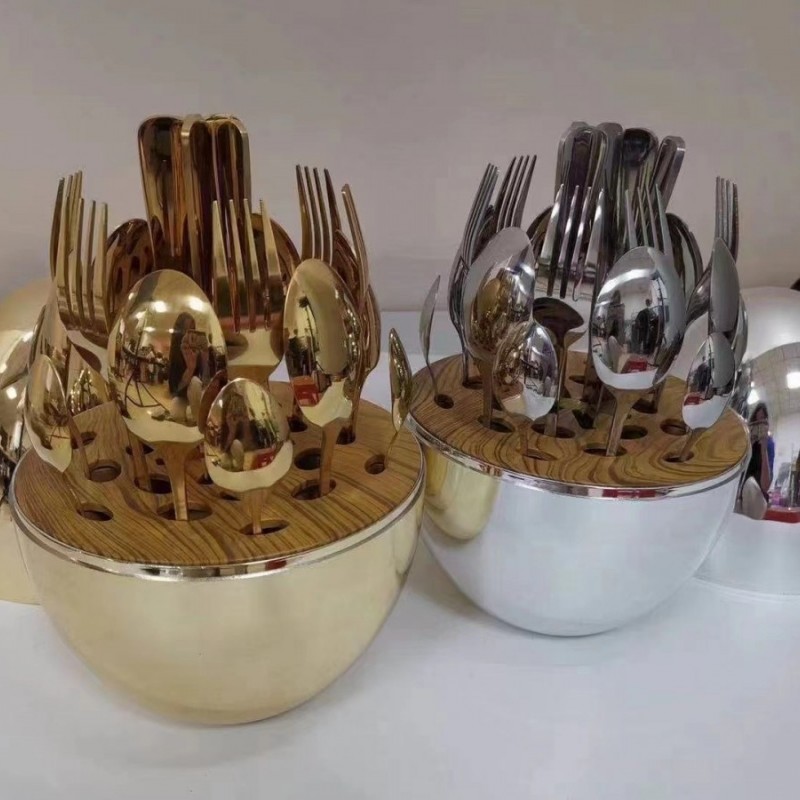 Stainless steel cutlery set egg mold packing图2