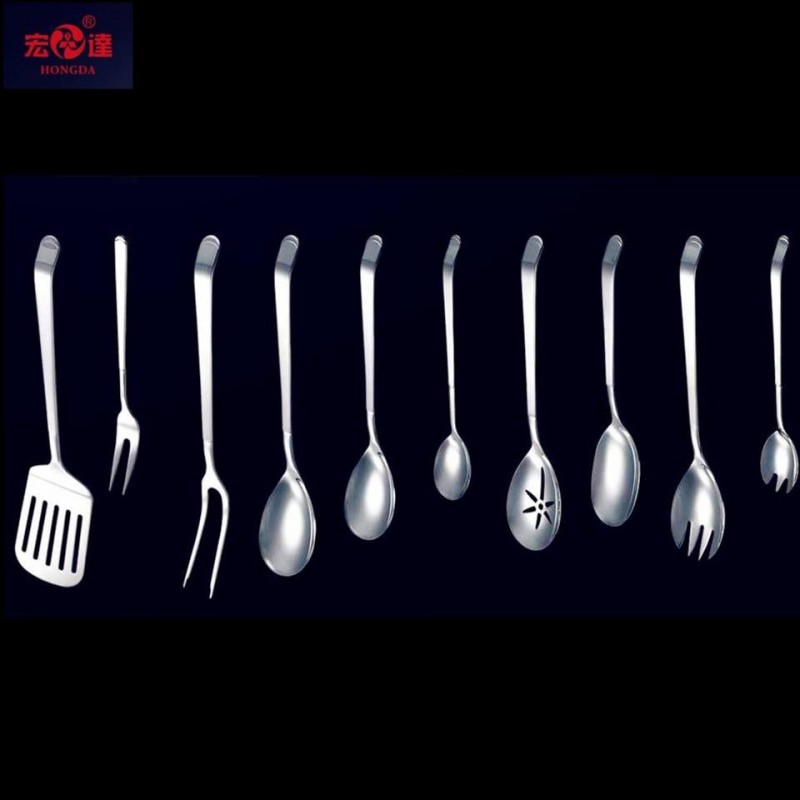 17 pieces stainless steel utensil serving set图3