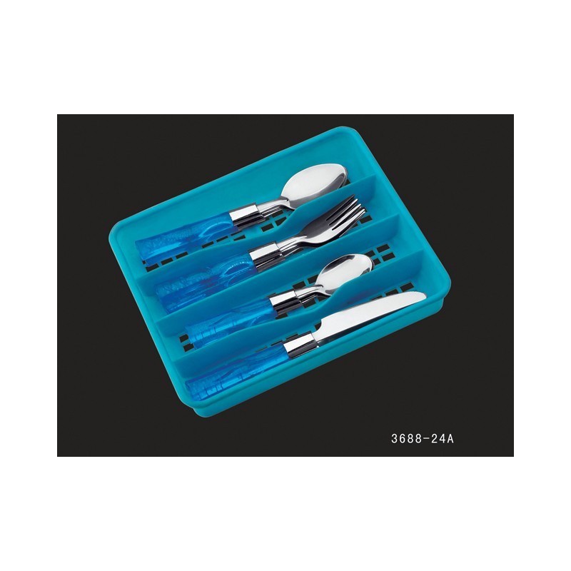 12 PSC DINNER CUTLERY SET WITH PP HANDLE图2