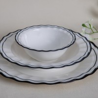 Whiteware with hand painted rime/porcelain/tableware/dinnerware/home use