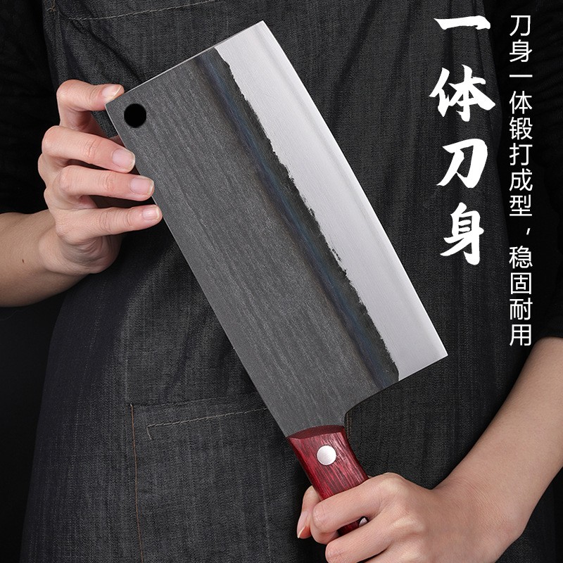 Hand forged high carbon steel old-fashioned slicing knife, household kitchen knife, vegetable and me图2