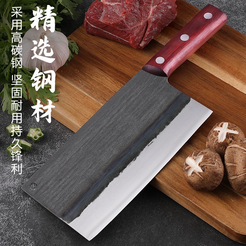 Hand forged high carbon steel old-fashioned slicing knife, household kitchen knife, vegetable and me图4