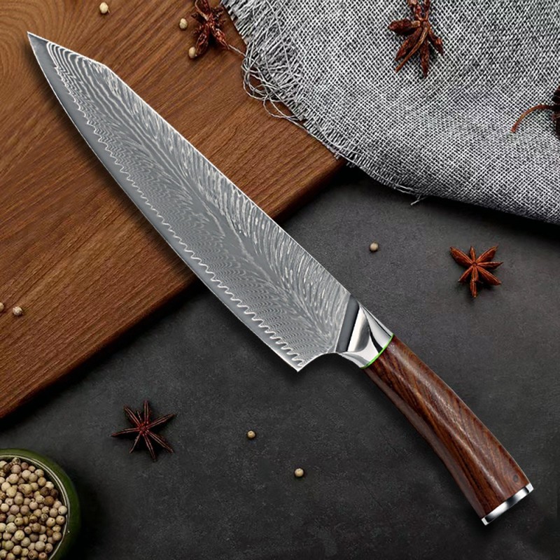 Damascus steel knife kitchen kitchen kitchen knife sande kitchen knife chef knife vg10 slicing knife图2